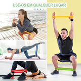 FitFlex Pro – Conjunto de 7 Faixas de Resistência TPE Portáteis